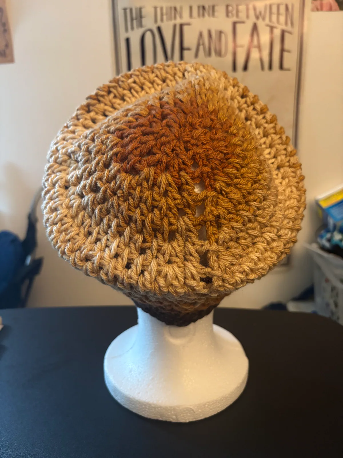 Boba Stripe Handmade Crochet Headwear, detail photo 1