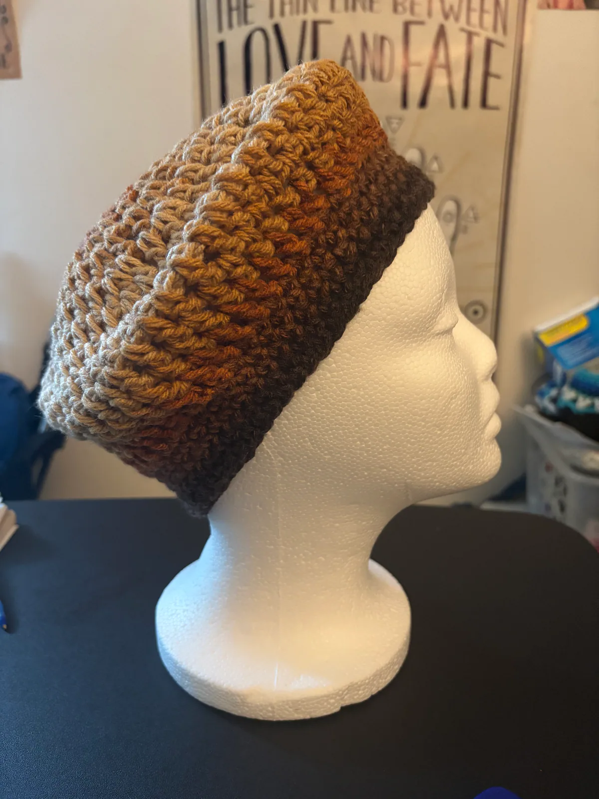 Boba Stripe Handmade Crochet Headwear, detail photo 2
