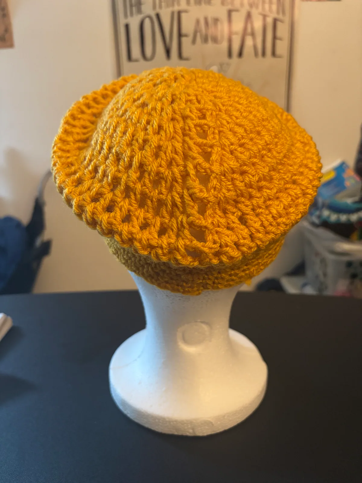 Gold Handmade Crochet Headwear, detail photo 2