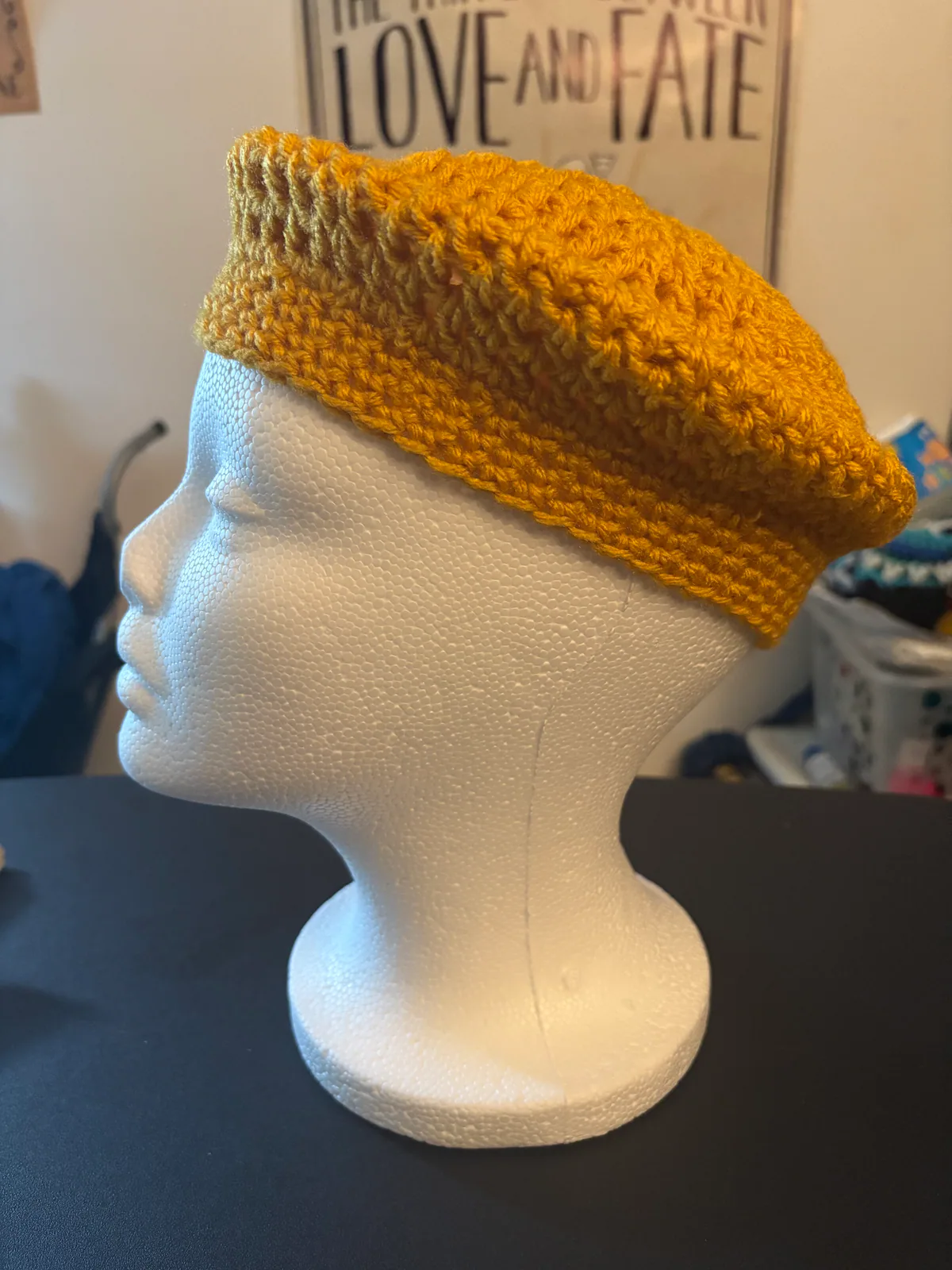 Gold Handmade Crochet Headwear, detail photo 3
