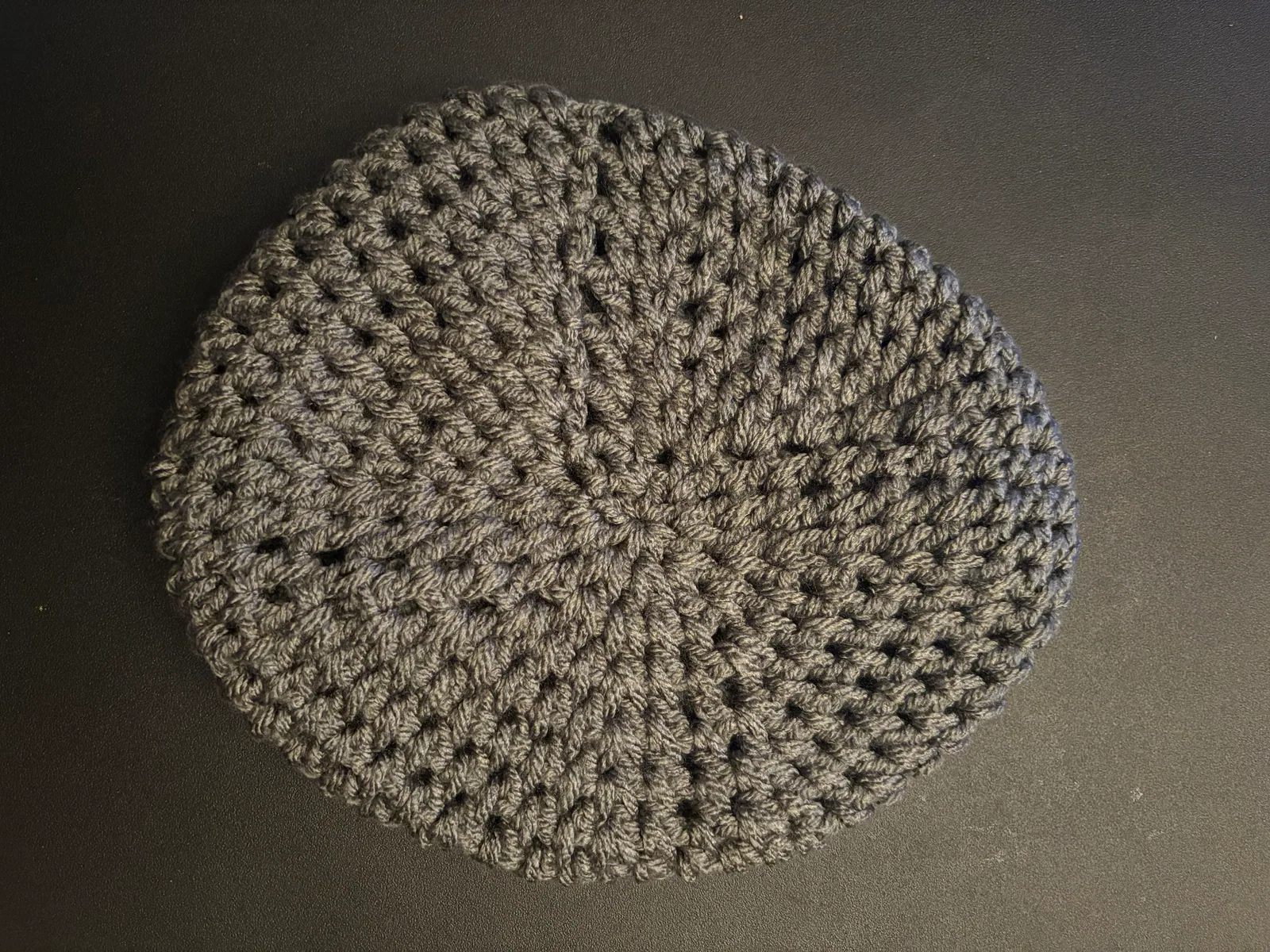 Gray Handmade Crochet Headwear, detail photo 4