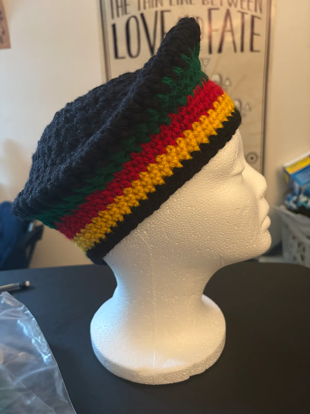 Heritage Stripe Handmade Crochet Headwear, detail photo 1