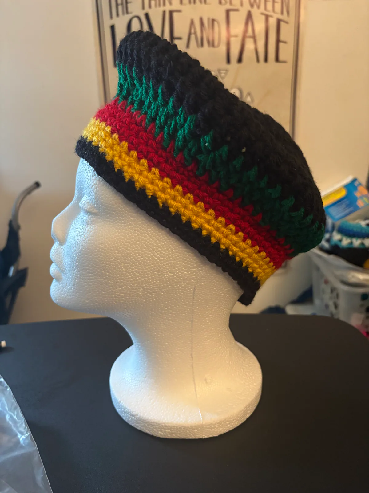 Heritage Stripe Handmade Crochet Headwear, detail photo 3