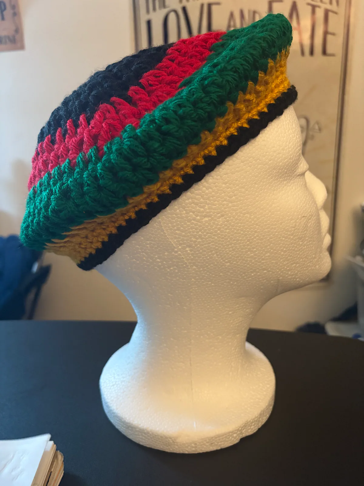 Heritage Stripe Handmade Crochet Headwear, detail photo 5
