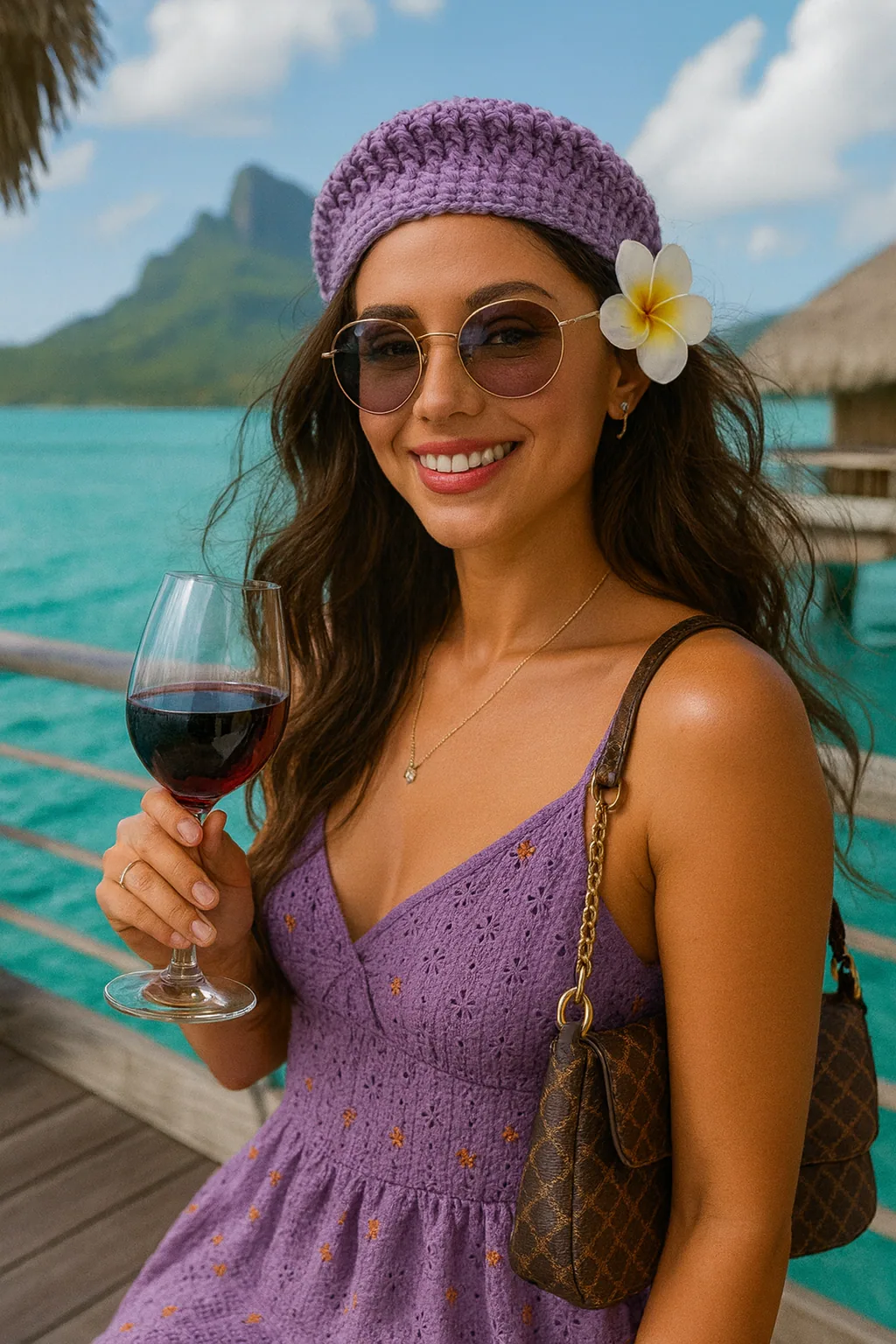 Lilac Handmade Crochet Headwear, main product photo