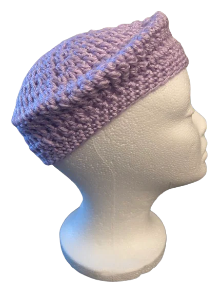Lilac Handmade Crochet Headwear, detail photo 5