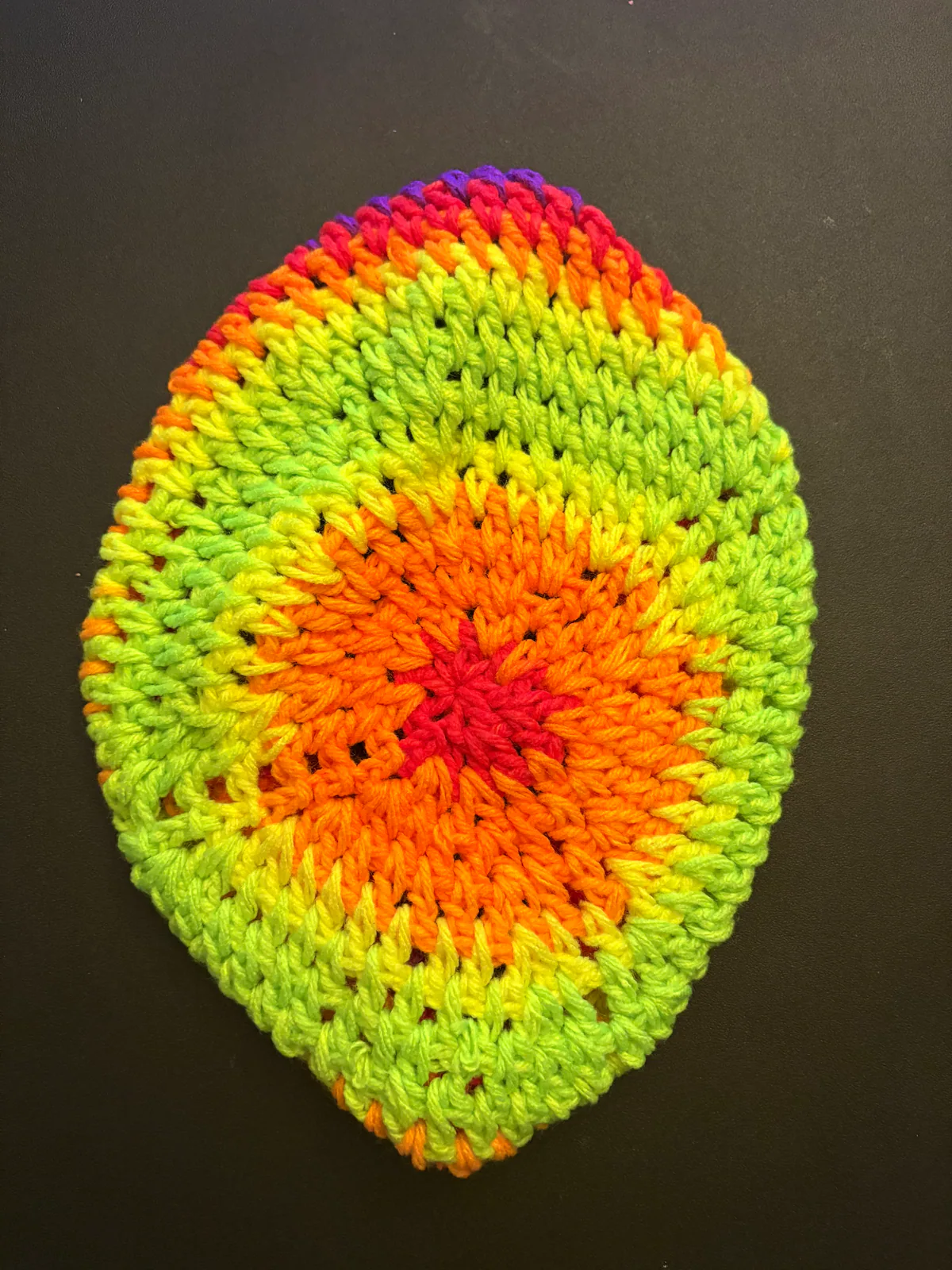 Neon Stripe Handmade Crochet Headwear, main product photo