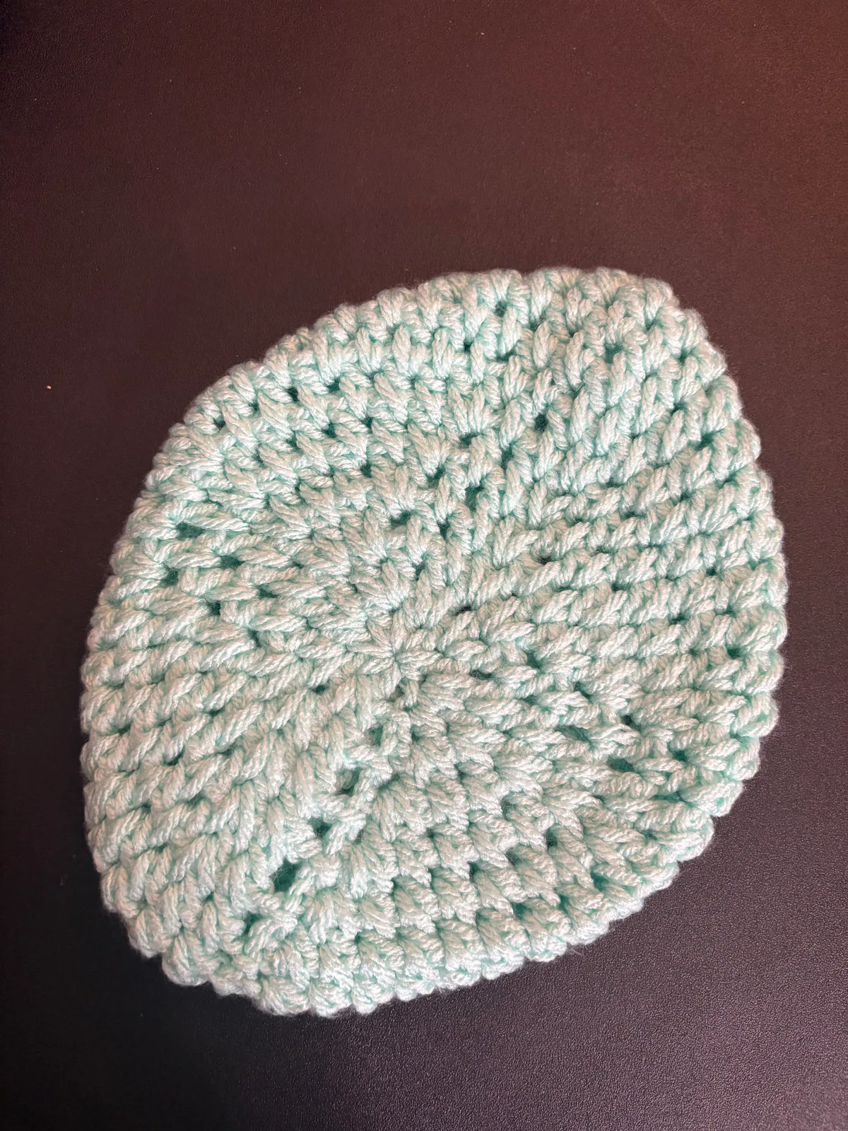 Pale Green Handmade Crochet Headwear, detail photo 4