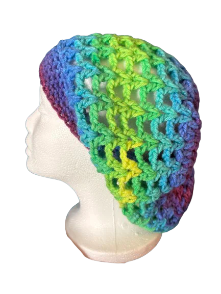 Parrot Stripe Handmade Crochet Headwear, detail photo 2