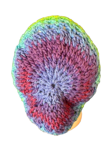 Parrot Stripe Handmade Crochet Headwear, detail photo 3