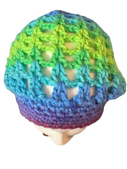 Parrot Stripe Handmade Crochet Headwear, detail photo 5