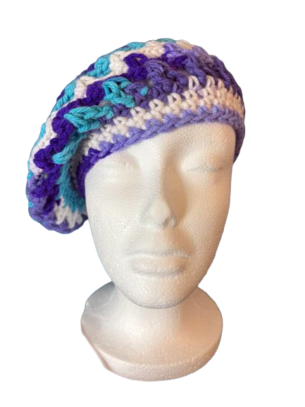 Soft White Amethyst Handmade Crochet Headwear, detail photo 2