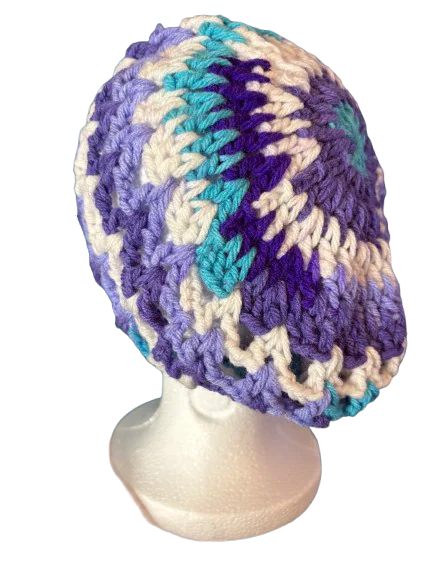 Soft White Amethyst Handmade Crochet Headwear, detail photo 4
