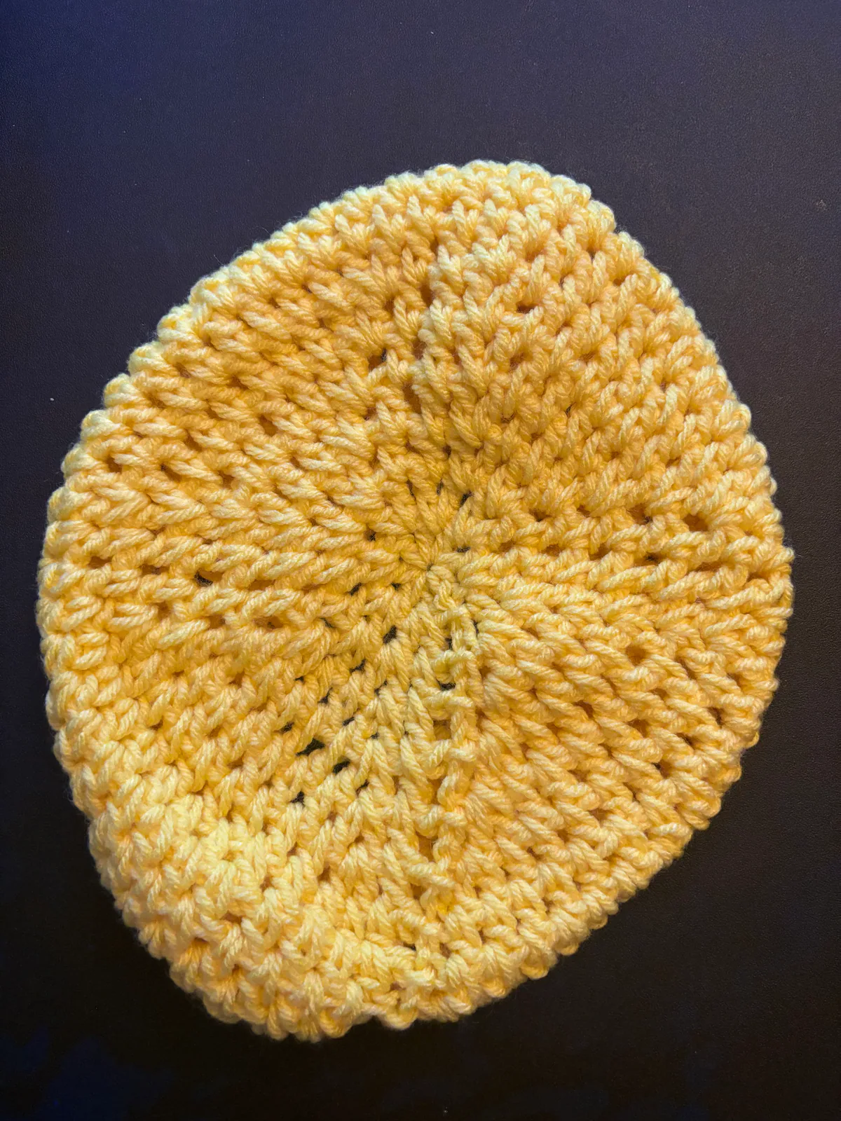 Yellow Handmade Crochet Headwear, detail photo 4